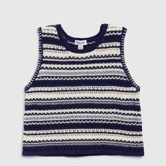 Splendid Girls Stripe Sweater Tank - Picture 1 of 1